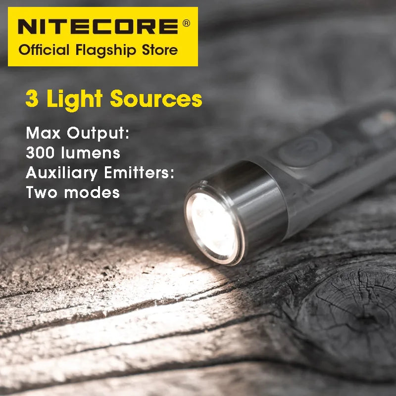 NITECORE TIKI Multi-Light Source USB-C Charge Portable EDC Camping Flashlight APC UV Mini Keychain Light Warning Signal Flashing - Lumen X Gear