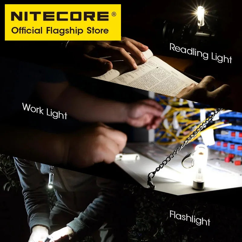 NITECORE TIKI Multi-Light Source USB-C Charge Portable EDC Camping Flashlight APC UV Mini Keychain Light Warning Signal Flashing - Lumen X Gear