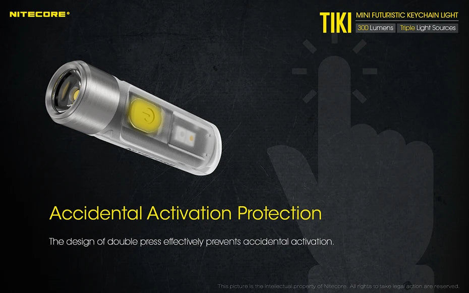 NITECORE TIKI Multi-Light Source USB-C Charge Portable EDC Camping Flashlight APC UV Mini Keychain Light Warning Signal Flashing - Lumen X Gear