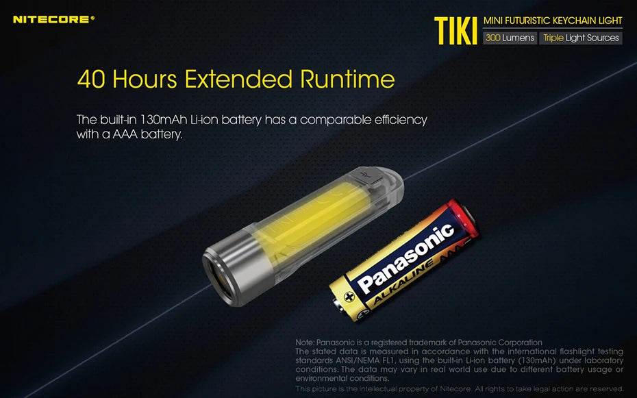 NITECORE TIKI Multi-Light Source USB-C Charge Portable EDC Camping Flashlight APC UV Mini Keychain Light Warning Signal Flashing - Lumen X Gear