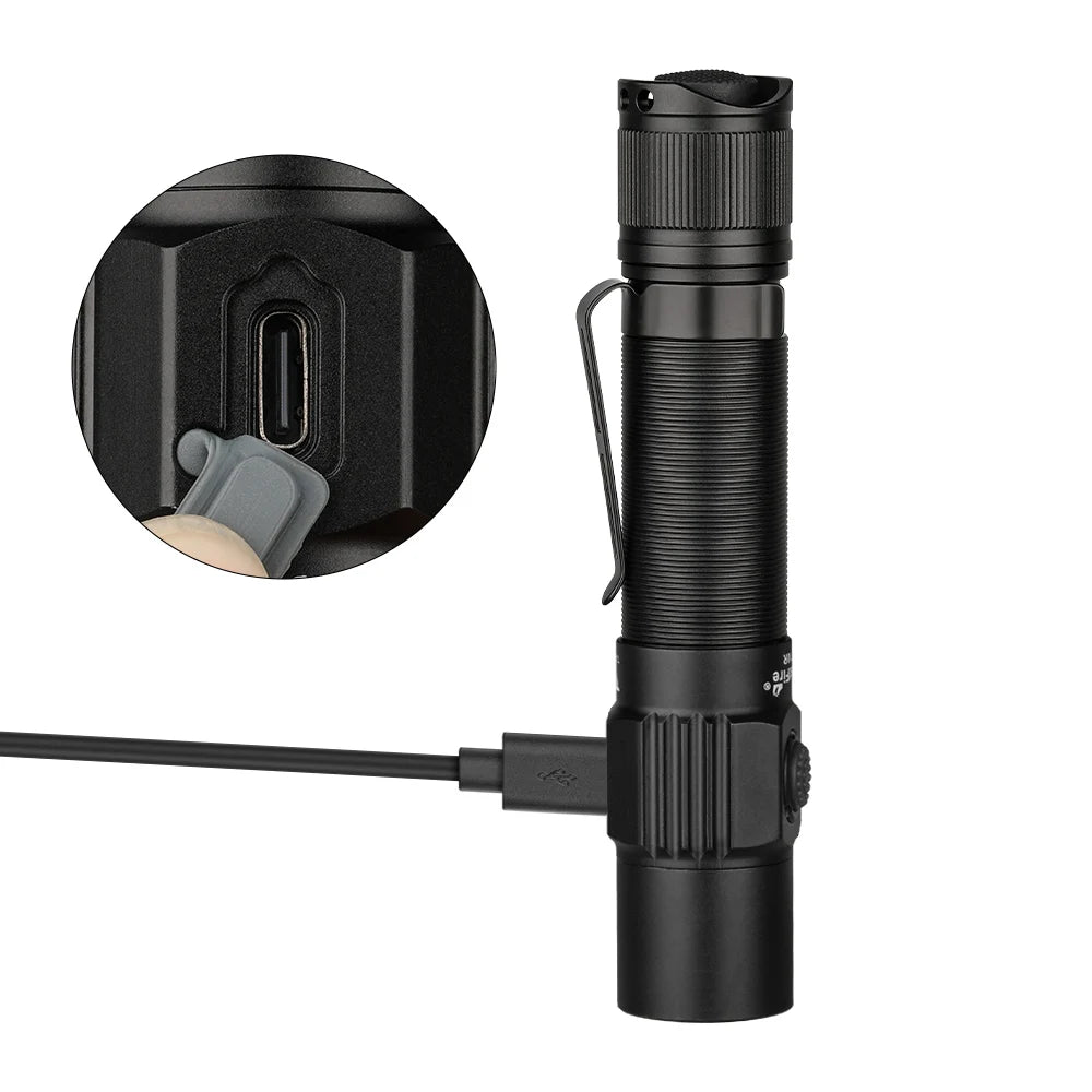 Trustfire T10R Tactical Led Flashlight 1800 Lumen Powerful Type C USB Rechargeable 18650 Torch Lamps High Power Lamp Dual Switch