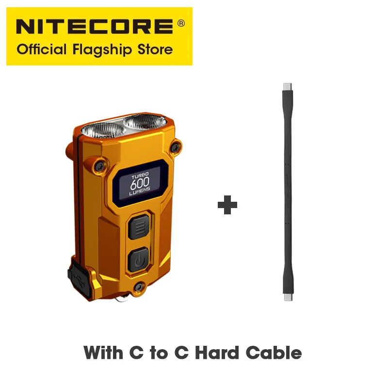 NITECORE TINI3 2025 EDC Keychain Light Mini Multiple Color Temperatures Flashlight USB-C Rechargeable 600 Lumen, Li-ion Battery
