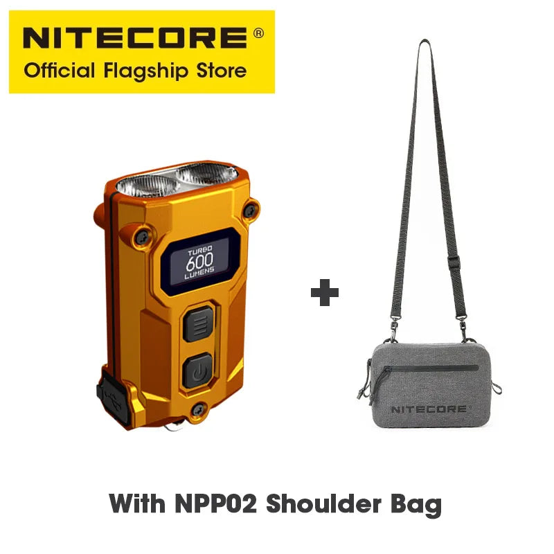 NITECORE TINI3 2025 EDC Keychain Light Mini Multiple Color Temperatures Flashlight USB-C Rechargeable 600 Lumen, Li-ion Battery