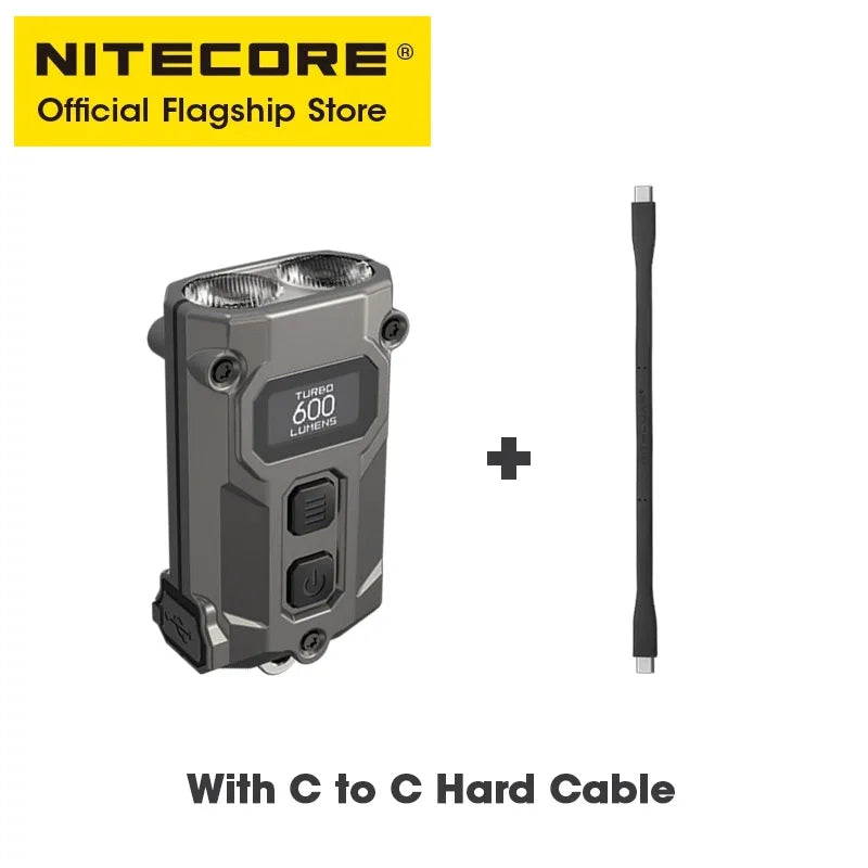NITECORE TINI3 2025 EDC Keychain Light Mini Multiple Color Temperatures Flashlight USB-C Rechargeable 600 Lumen, Li-ion Battery