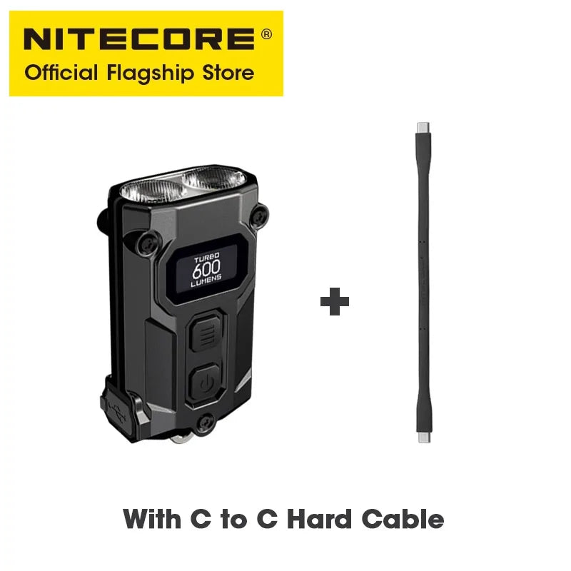 NITECORE TINI3 2025 EDC Keychain Light Mini Multiple Color Temperatures Flashlight USB-C Rechargeable 600 Lumen, Li-ion Battery