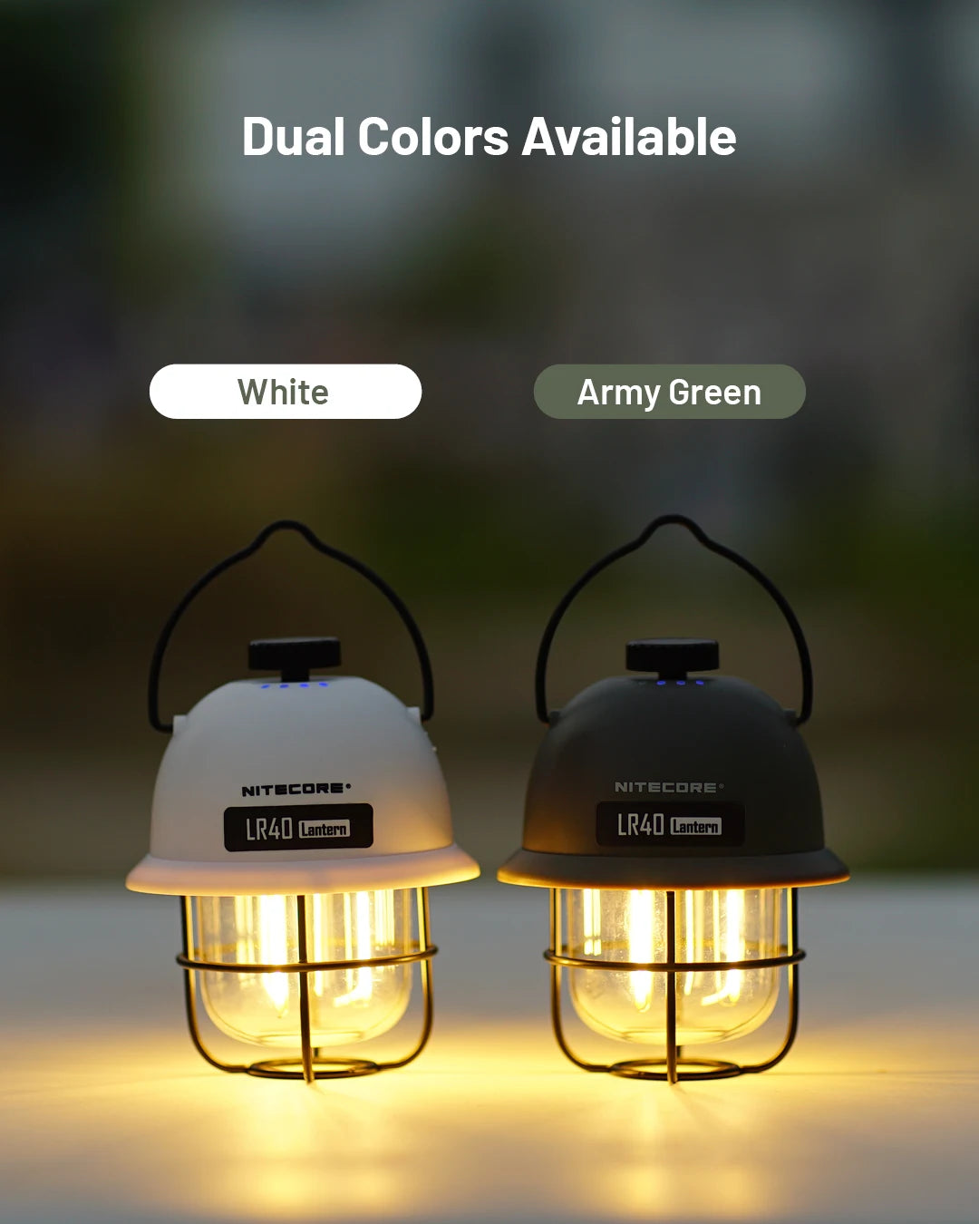 NITECORE 2-in-1 LR40 Camping Light Power Bank 100 Lumen 3 Light Sources Portable LED USB-C Rechargeable Camping Tent Lantern - Lumen X Gear 