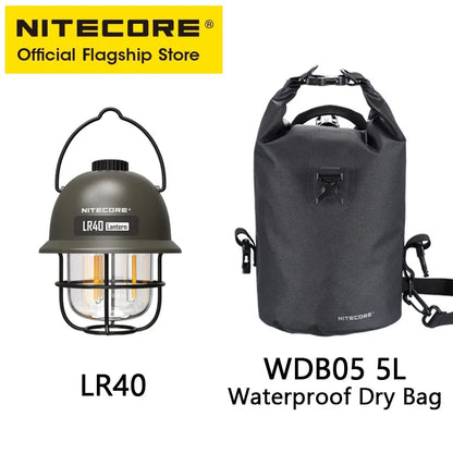 NITECORE 2-in-1 LR40 Camping Light Power Bank 100 Lumen 3 Light Sources Portable LED USB-C Rechargeable Camping Tent Lantern - Lumen X Gear 