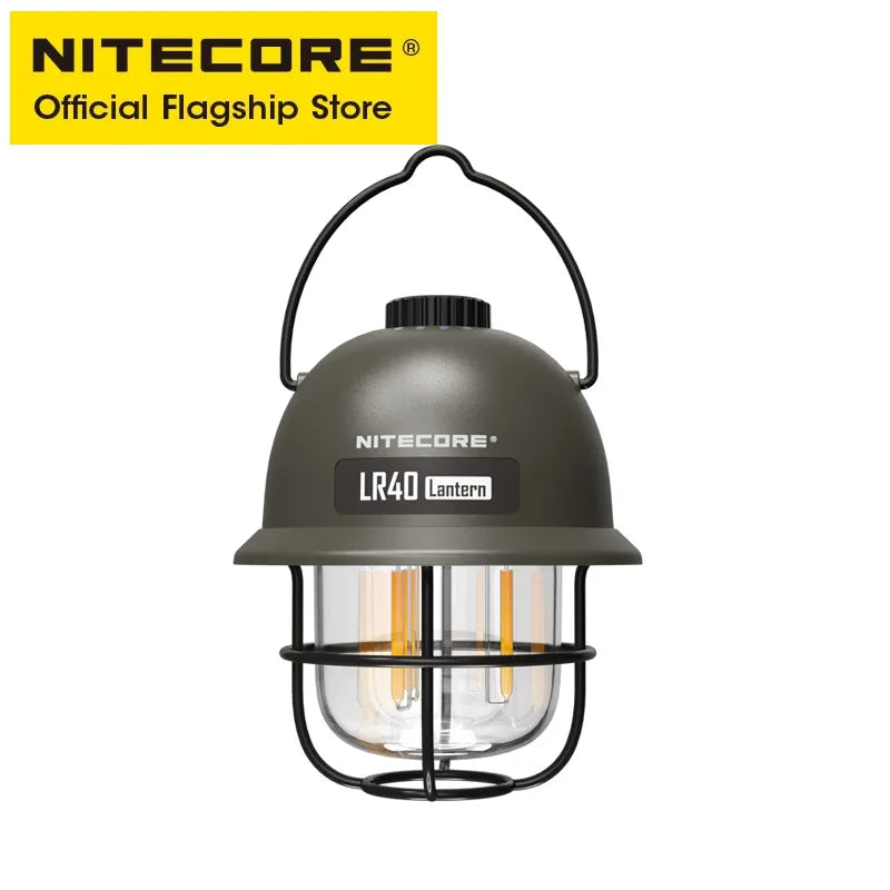 NITECORE 2-in-1 LR40 Camping Light Power Bank 100 Lumen 3 Light Sources Portable LED USB-C Rechargeable Camping Tent Lantern - Lumen X Gear 