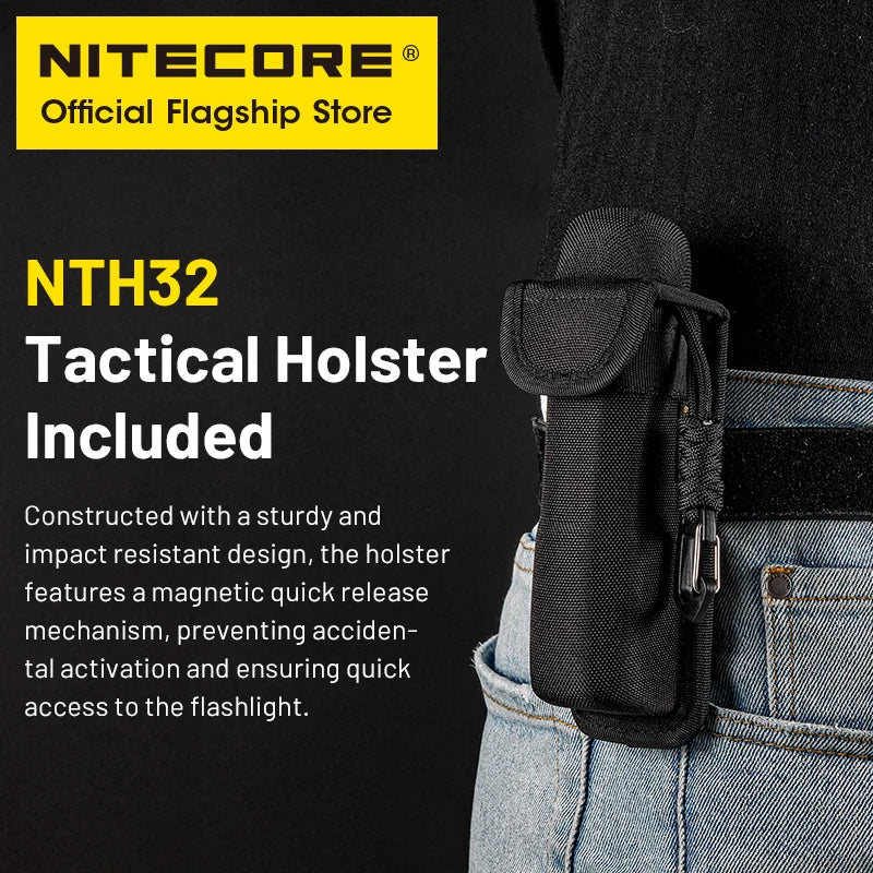 NITECORE EDC35 Tactical Flashlight EDC USB-C Rechargeable Search Torch Light 5000 Lumens UHi 40, 6000mAh 21700 Li-ion Battery - Lumen X Gear 