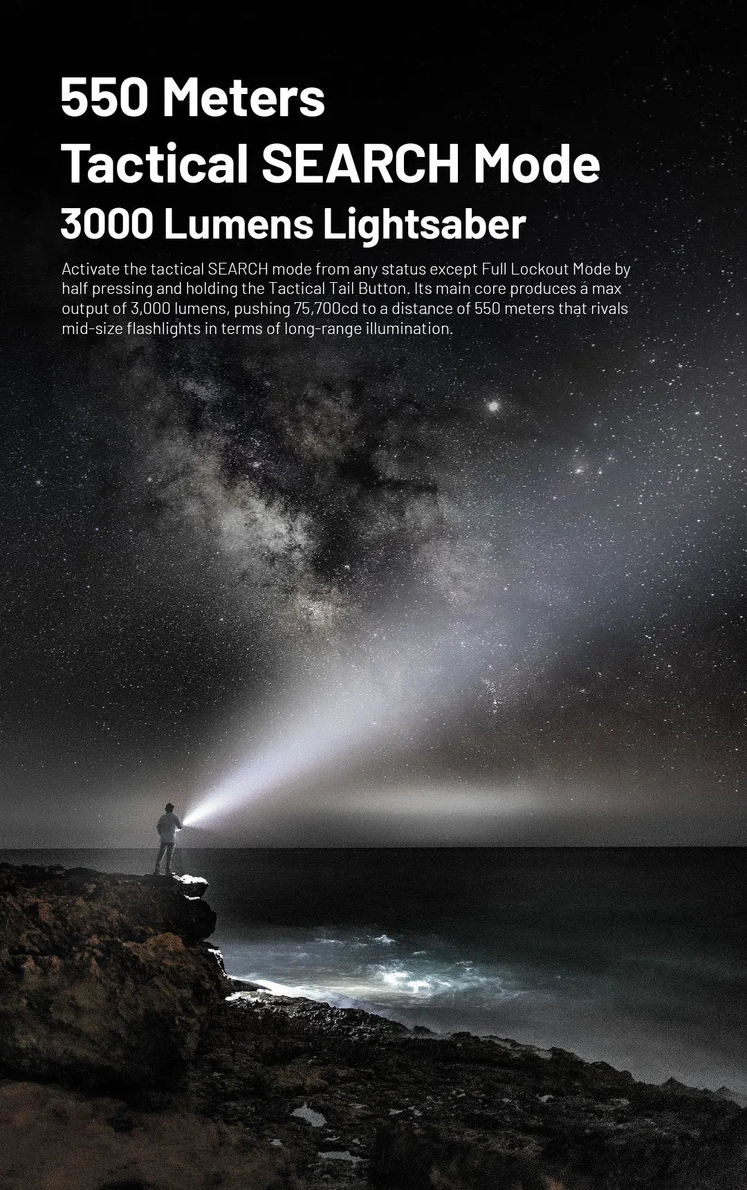 NITECORE EDC35 Tactical Flashlight EDC USB-C Rechargeable Search Torch Light 5000 Lumens UHi 40, 6000mAh 21700 Li-ion Battery - Lumen X Gear 