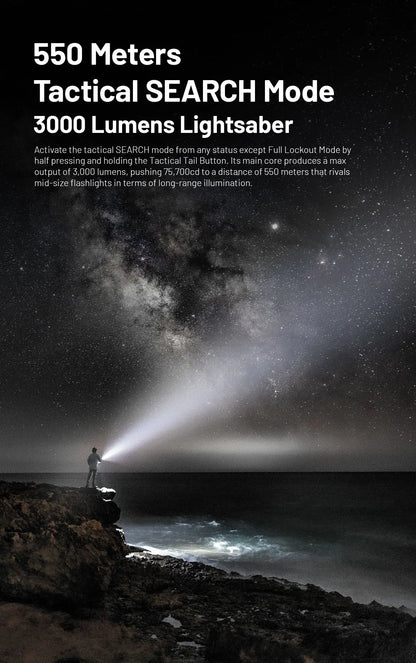 NITECORE EDC35 Tactical Flashlight EDC USB-C Rechargeable Search Torch Light 5000 Lumens UHi 40, 6000mAh 21700 Li-ion Battery - Lumen X Gear 