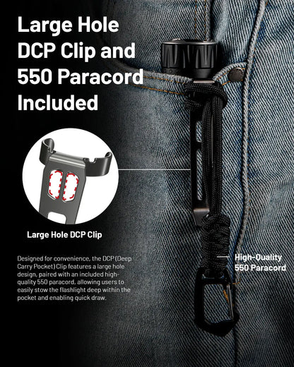 NITECORE EDC35 Tactical Flashlight EDC USB-C Rechargeable Search Torch Light 5000 Lumens UHi 40, 6000mAh 21700 Li-ion Battery - Lumen X Gear 