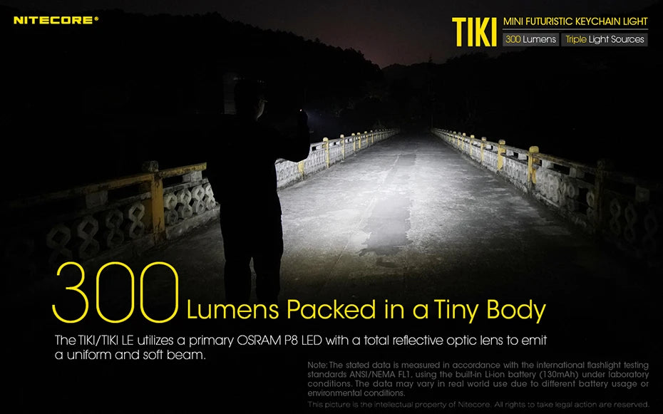 NITECORE TIKI Multi-Light Source USB-C Charge Portable EDC Camping Flashlight APC UV Mini Keychain Light Warning Signal Flashing - Lumen X Gear 