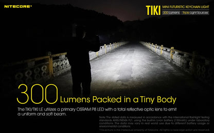 NITECORE TIKI Multi-Light Source USB-C Charge Portable EDC Camping Flashlight APC UV Mini Keychain Light Warning Signal Flashing - Lumen X Gear 