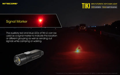 NITECORE TIKI Multi-Light Source USB-C Charge Portable EDC Camping Flashlight APC UV Mini Keychain Light Warning Signal Flashing - Lumen X Gear 