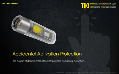 NITECORE TIKI Multi-Light Source USB-C Charge Portable EDC Camping Flashlight APC UV Mini Keychain Light Warning Signal Flashing - Lumen X Gear 