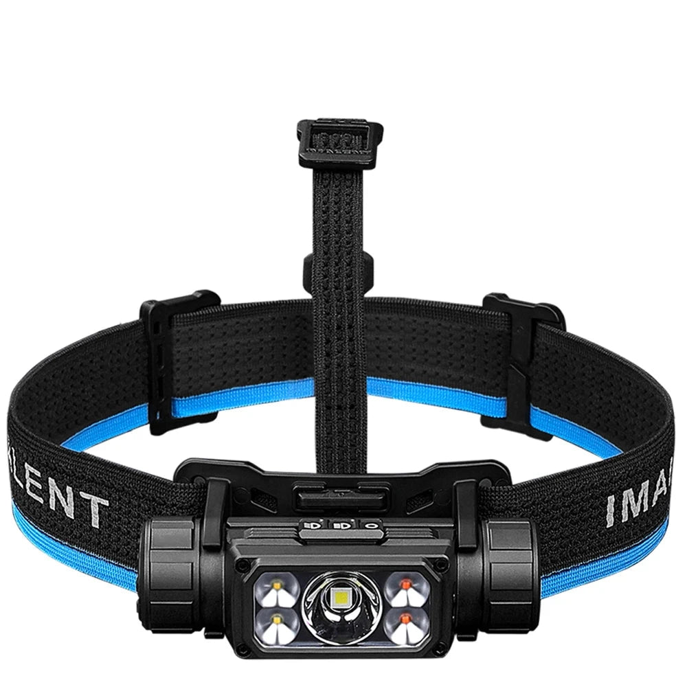 IMALENT HT70 LED Headlamp 3500LM 349M 5000mAh Battery Type-C Rechargeable White Red Light Three-Light Source Headlight