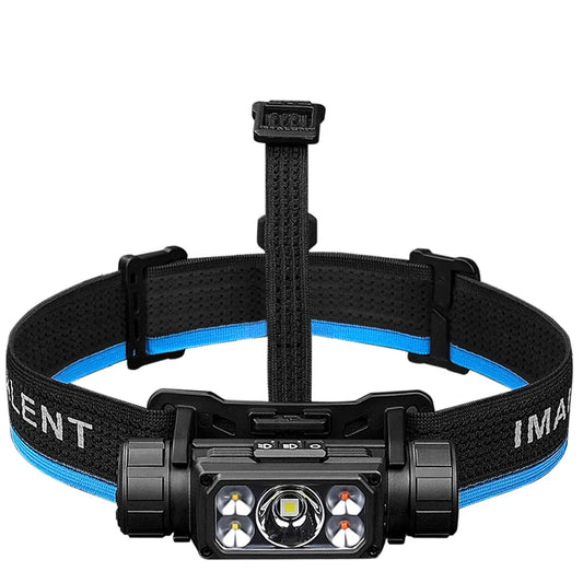 IMALENT HT70 LED Headlamp 3500LM 349M 5000mAh Battery Type-C Rechargeable White Red Light Three-Light Source Headlight