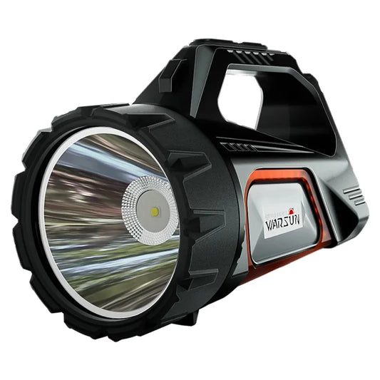 Warsun Type-C Rechargeable Solar Energy Camp Flashlights ABS Portable Waterproof Torch Work Light Outdoor Searchlight