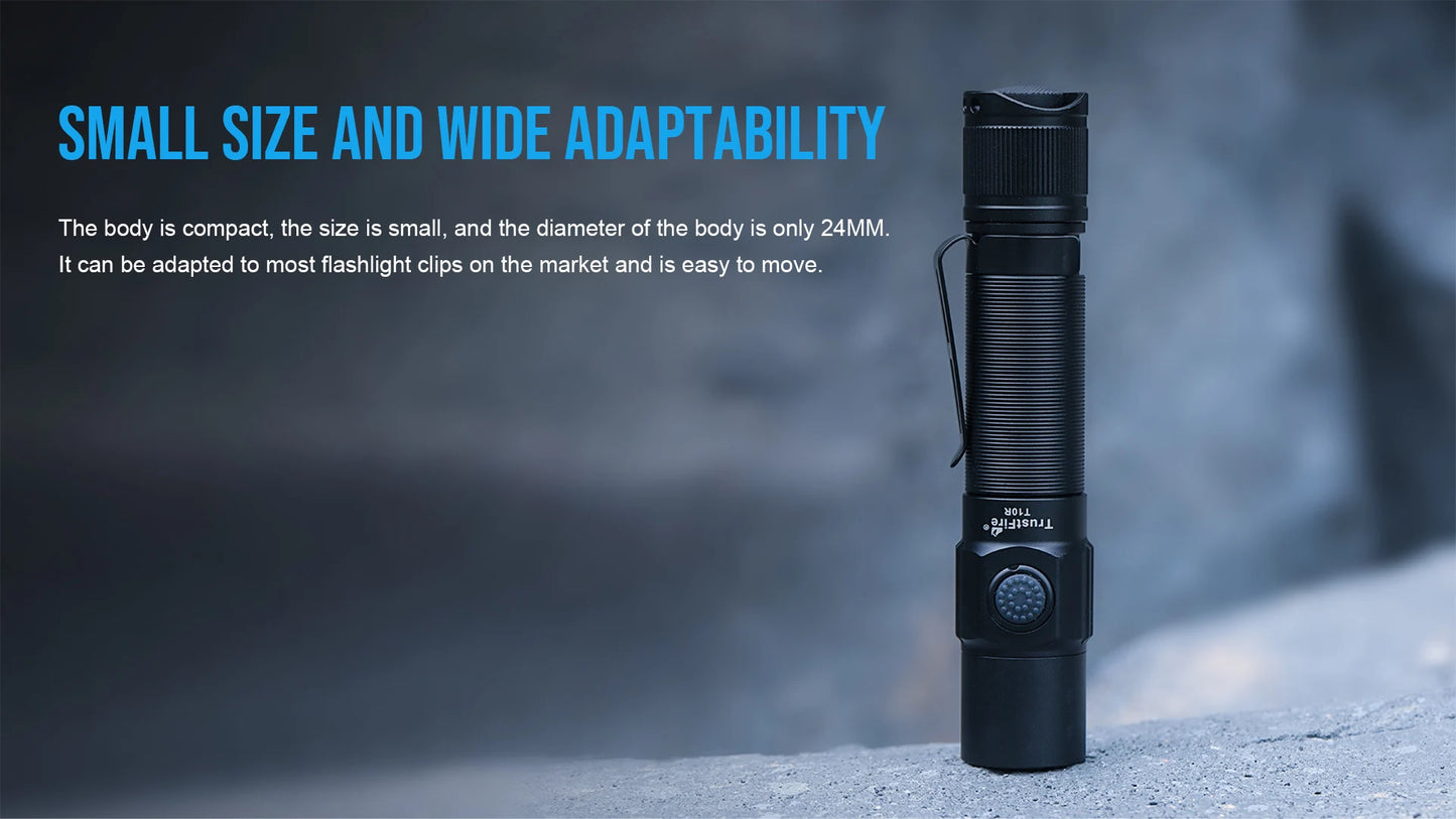 Trustfire T10R Tactical Led Flashlight 1800 Lumen Powerful Type C USB Rechargeable 18650 Torch Lamps High Power Lamp Dual Switch