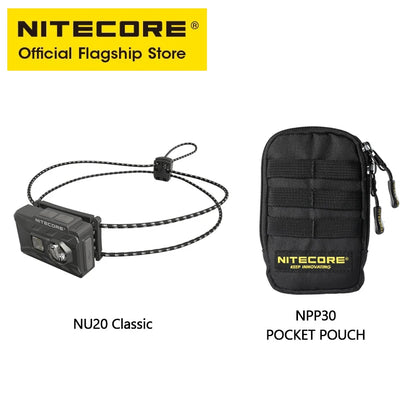 NITECORE NU20 Classic USB-C Rechargeable Headlamp 38 g Ultra Lightweight Headlight For Backpacker Outdoor Camping, Trail Running