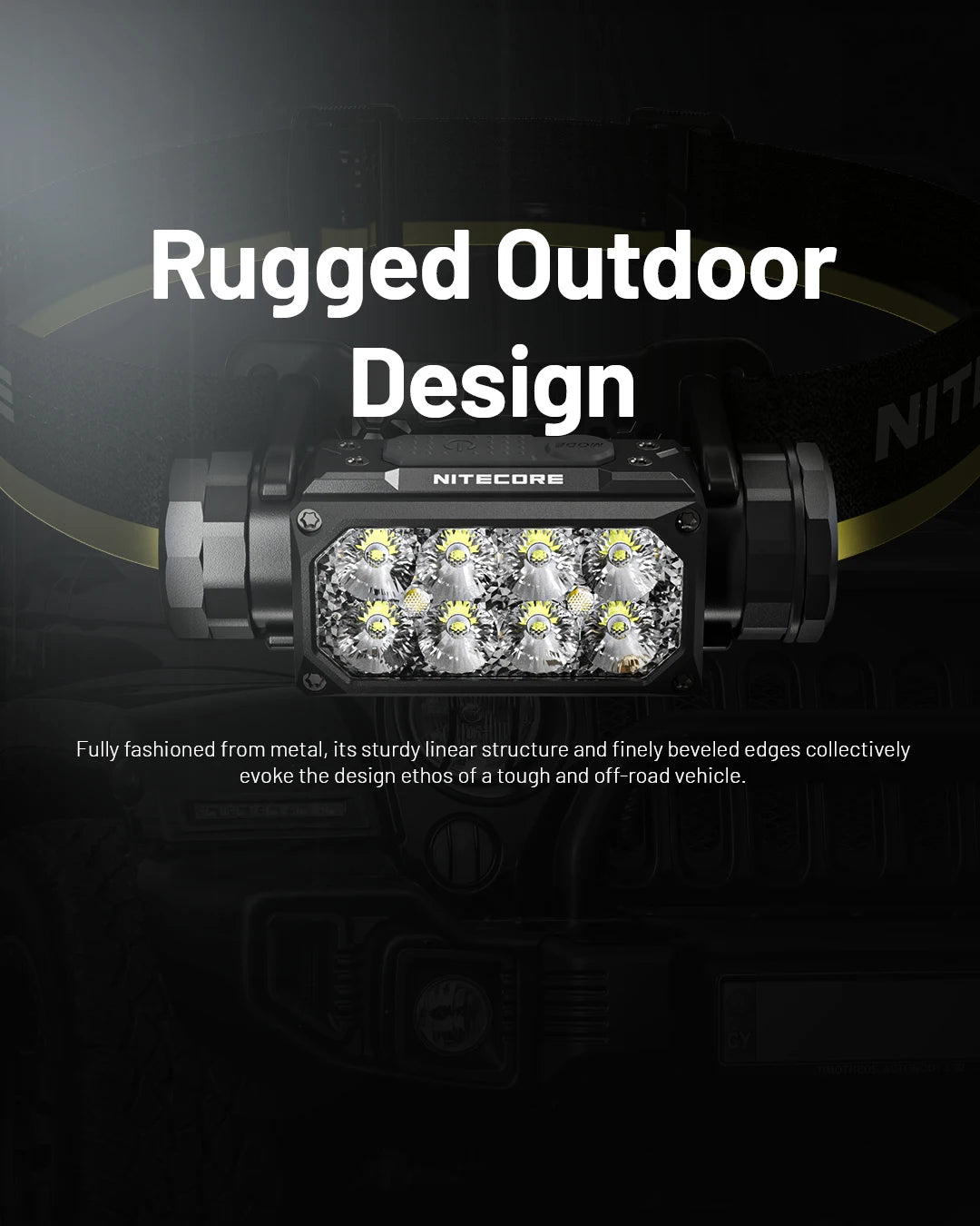 NITECORE HC65 UHE LED Headlamp 2000 Lumen USB-C Rechargeable 8 Core UHE LED Headlight Dual Beam,4000mAh 18650 Li-ion Battery