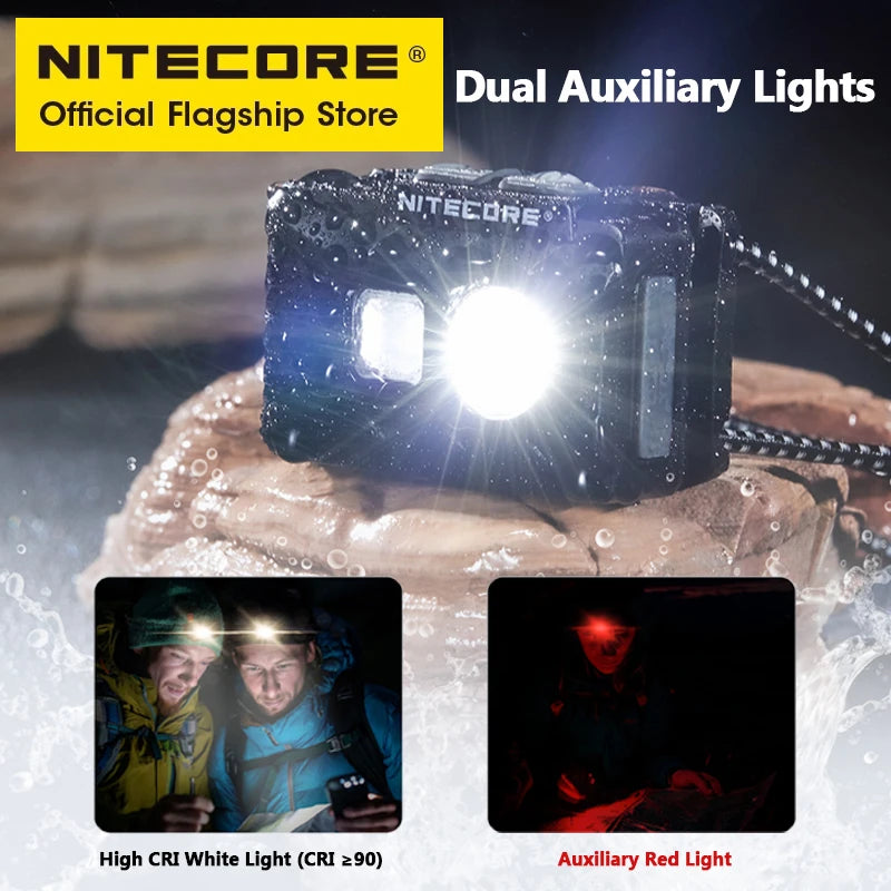 NITECORE NU20 Classic USB-C Rechargeable Headlamp 38 g Ultra Lightweight Headlight For Backpacker Outdoor Camping, Trail Running