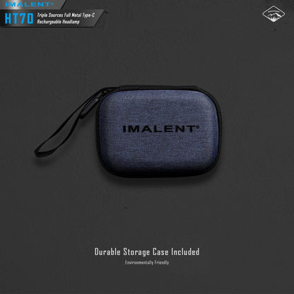 IMALENT HT70 LED Headlamp 3500LM 349M 5000mAh Battery Type-C Rechargeable White Red Light Three-Light Source Headlight